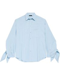 Balenciaga - Cotton-Blend Knotted-Cuff Shirt - Lyst