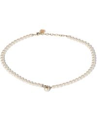 Miu Miu - Faux Pearl Apple Pendant Necklace - Lyst