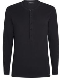 Tom Ford - Stretch-Cotton Henley Top - Lyst