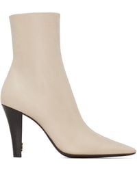 Saint Laurent - Leather Jill Ankle Boots 95 - Lyst