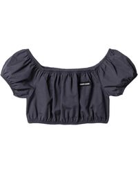 Miu Miu - Cotton Poplin Crop Top - Lyst