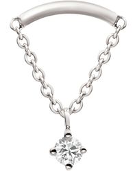 Maria Tash - Prong Set Diamond Drape Threaded Single Stud Earring (2mm) - Lyst