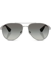 Burberry - Metal Be3167 Pilot Sunglasses - Lyst