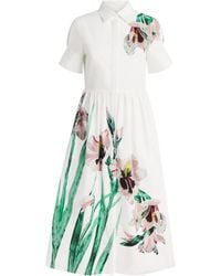 Erdem - Cotton Floral Midi Shirt Dress - Lyst
