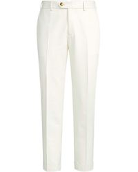 Brunello Cucinelli - Cotton-Virgin Wool Trousers - Lyst