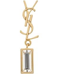 Saint Laurent - Crystal-Embellished Cassandre Single Earring - Lyst