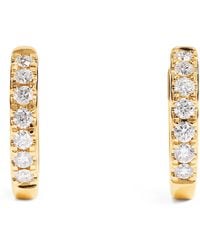Harrods - And Diamond Huggie Earrings - Lyst