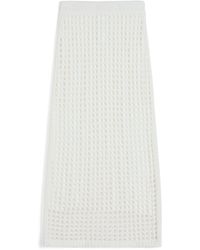 Max Mara - Cotton Knit Midi Skirt - Lyst
