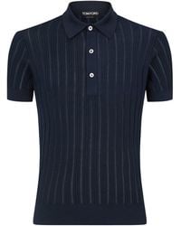 Tom Ford - Cotton-Silk Polo Shirt - Lyst