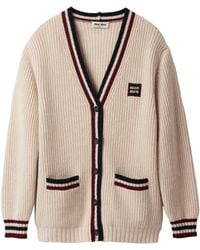Miu Miu - Cashmere Knitted Cardigan - Lyst