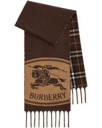 Burberry - Cashmere Reversible Check Ekd Scarf - Lyst