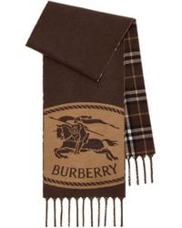 Burberry - Cashmere Reversible Check Ekd Scarf - Lyst