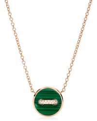 Pomellato - Diamond, Mother-Of-Pearl And Malachite Pom Pom Dot Necklace - Lyst
