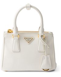Prada - Micro Saffiano Leather Galleria Top-Handle Bag - Lyst