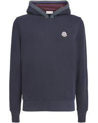 Moncler - Cotton Logo Patch Hoodie - Lyst