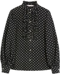 Valentino - Silk Polka-Dot Blouse - Lyst