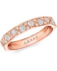 Graff - Rose Gold And Diamond Lg Signature Ring - Lyst