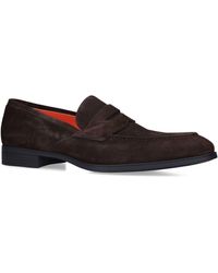 Santoni - Suede New Simon Penny Loafers - Lyst