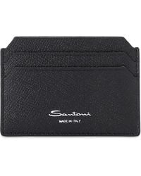 Santoni - Textured Leather Card Holder - Lyst