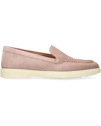 Santoni - Suede Detroit Loafers - Lyst