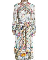 Camilla - Linen Plumes And Parterres Shirt Dress - Lyst