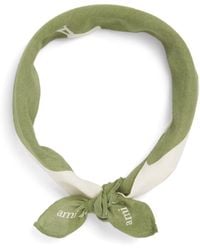 Ami Paris - Cotton Ami De Coeur Scarf - Lyst