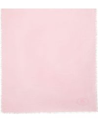 Burberry - Silk-Wool Wide Check Scarf - Lyst
