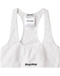 Miu Miu - Racerback Crop Top - Lyst