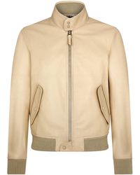 Tom Ford - Tumbled Leather Harrington Jacket - Lyst