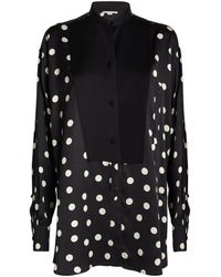 Stella McCartney - Oversized Polka-dot Tuxedo Shirt - Lyst