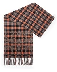 Loewe - Silk-Cashmere Anagram Check Scarf - Lyst