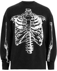 AllSaints - Wool-Blend Skelli Oversized Sweater - Lyst