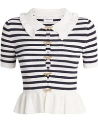 Claudie Pierlot - Knitted Stripe Peplum Sweater - Lyst