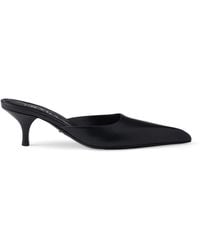 Prada - Leather Heeled Mules 10 - Lyst