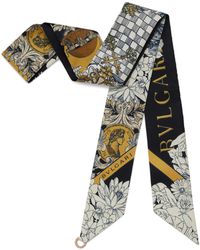 BVLGARI - Silk Printed Skinny Scarf - Lyst