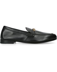 Versace - Leather Medusa Chain Loafers - Lyst
