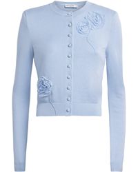 Self-Portrait - Lace-Embroidered Cardigan - Lyst
