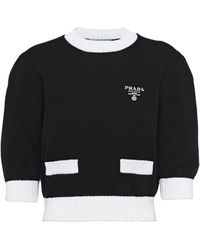 Prada - Contrast-trim Sweater - Lyst