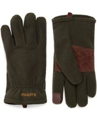 Barbour - Fleece Leather-Trim Coalford Gloves - Lyst
