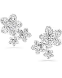 Graff - White Gold And Diamond Wild Flower Stud Earrings - Lyst