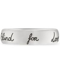 Gucci - Sterling Silver Blind For Love Ring - Lyst
