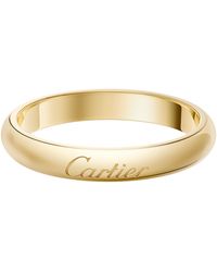 Cartier - And Diamond C De Curved Wedding Ring - Lyst