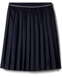 Miu Miu - Wool-Cashmere Pleated Midi Skirt - Lyst