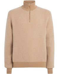 Ralph Lauren - Cashmere Quarter-Zip Sweater - Lyst