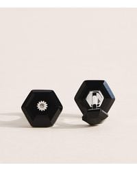 Tateossian - Onyx And Sapphire Hexagonal Cufflinks - Lyst