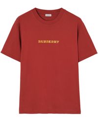 Burberry - Cotton Heritage Logo T-Shirt - Lyst