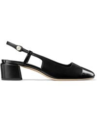 Jimmy Choo - Elisa 45 Leather Slingback Pumps - Lyst