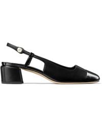 Jimmy Choo - Elisa 45 Leather Slingback Pumps - Lyst