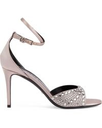 Gucci - Crystal-embellished Heeled Sandals 85 - Lyst