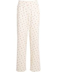 Skims - Stretch-Cotton Rosebud Trousers - Lyst